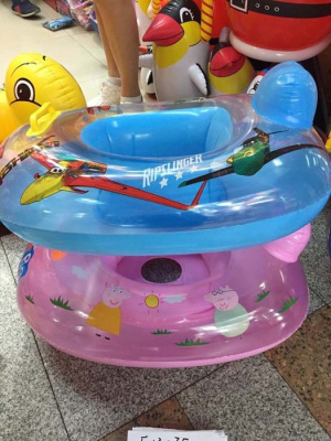 Надувная лодка для маленькиз с ручкой и отверстиями для ног в пакете