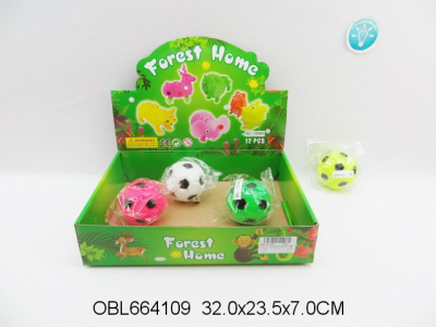 Мячик 664109 футбол 12шт.уп. свет, звук цена за1шт.