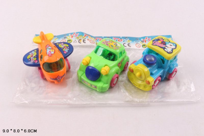 Машина 052-4  3вида. Машинка,паровозик,самолётик в пак. D039-H11007