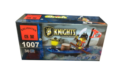 Кон. 1007 рыцарь на лодке с фонарём в кор. B050-H26358