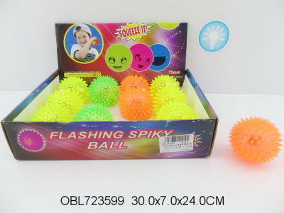 Мячик 723599 звук,свет 12шт.уп. с пупырышками цена за1шт.