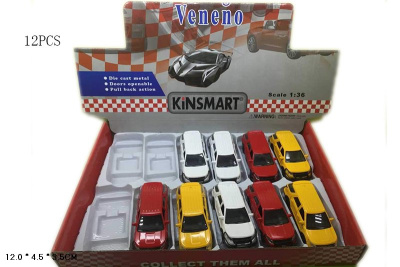 Машина метал.инерционная с откр.дверьми в дисплее 1/12 K056-H09090