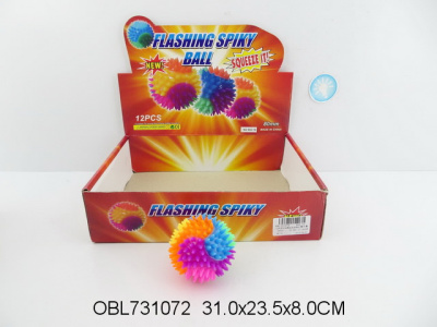 Мячик 431072 разноцветный 12шт.уп.светящ. с пупырышками цена за1шт.