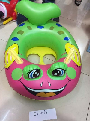 Лодка надув с рччками ,глазками и хвостом , с отверст.для ног в паке