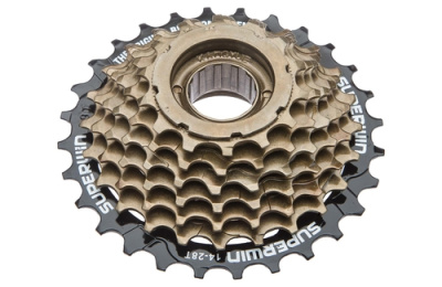 Трещотка KW-774 7 скоростей, 14-28Т, сталь, чёрно-коричневая