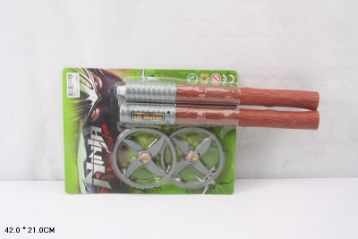 Нунчаки с диском на картоне R458-Н24002