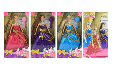 Кукла 99020 Принцесса с косой в кор. 3вида  Z298-H43306