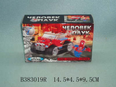 Конструктор 6004 человек-паук джип в коробке